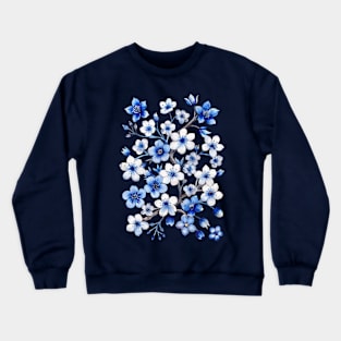 Blue Cherry Blossoms Crewneck Sweatshirt